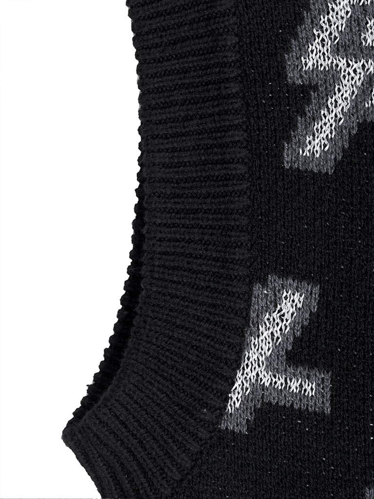 C2H4 Black Reflective Knit Vest