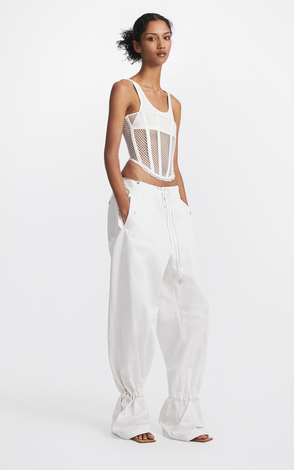 Net Lace Suspended Corset