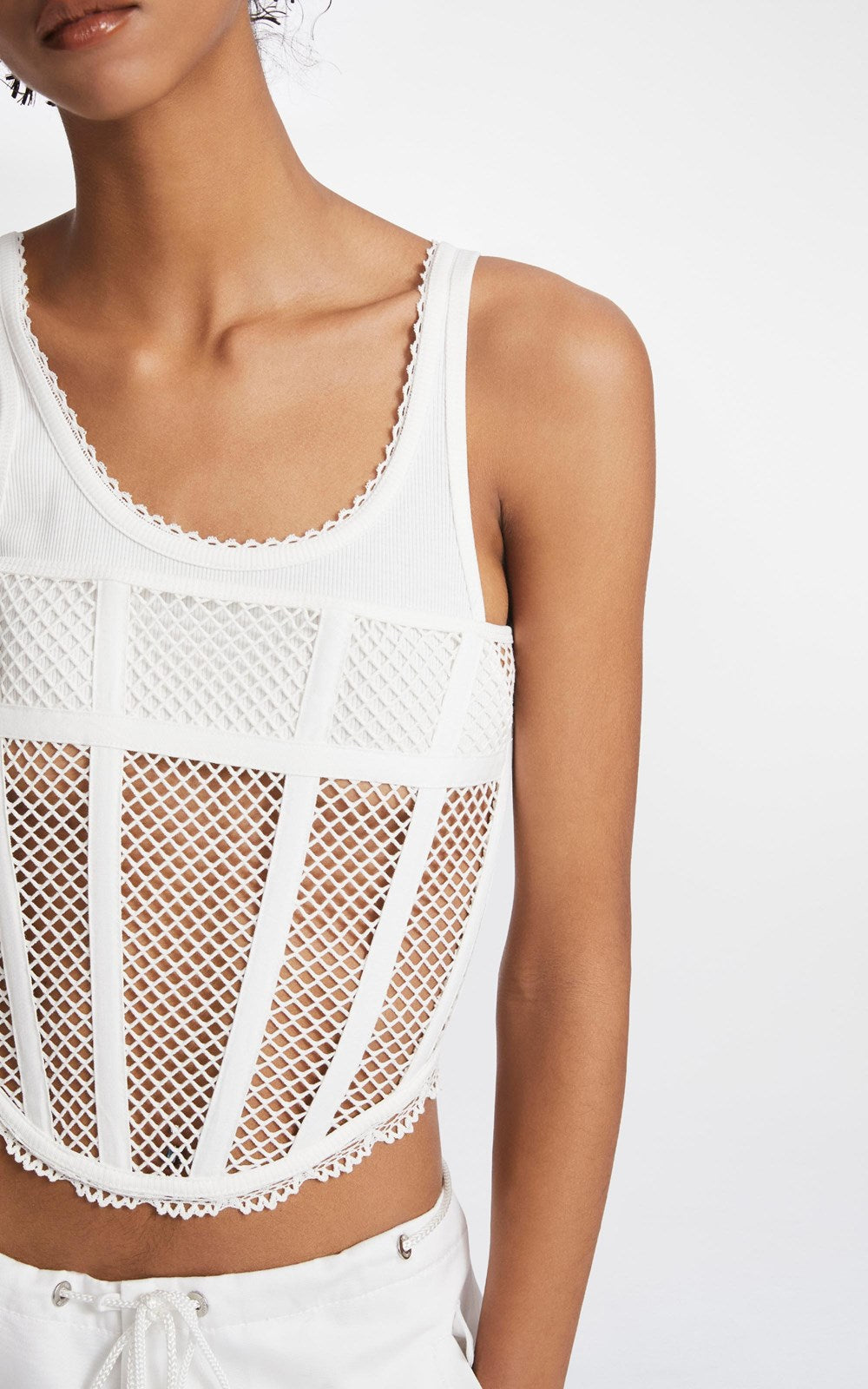 Net Lace Suspended Corset