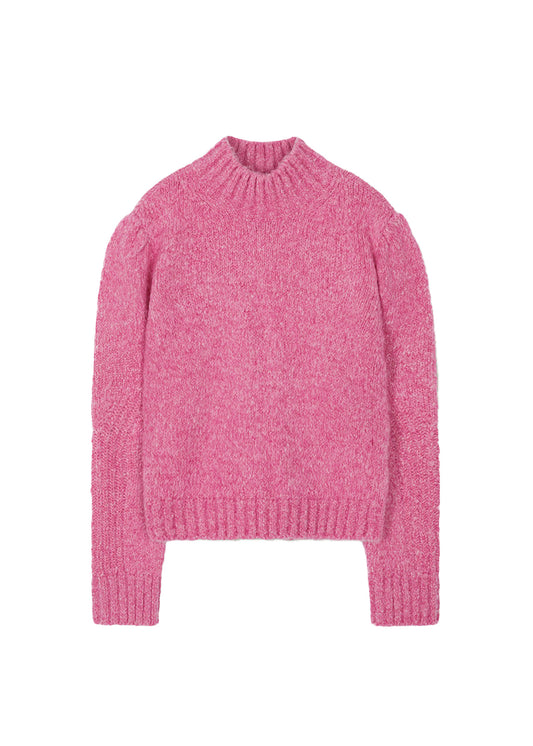 TEY Pink Puff Sleeve Cardigan